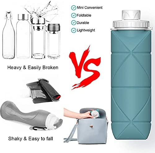 Amazon.com: SPECIAL MADE Collapsible Water Bottles Leakproof Valve Reusable BPA Free Silicone Foldab