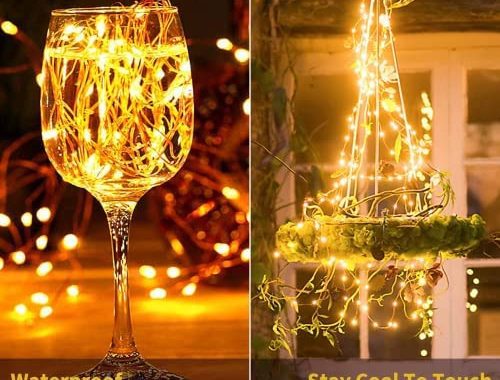 Amazon.com: Minetom Fairy Lights Plug in, 33Ft 100 LEDs Waterproof Silver Wire Firefly Lights, UL Ad