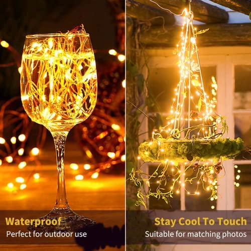 Amazon.com: Minetom Fairy Lights Plug in, 33Ft 100 LEDs Waterproof Silver Wire Firefly Lights, UL Ad