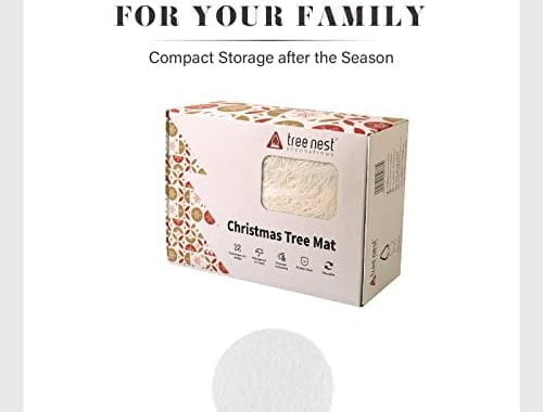 Amazon.com: Tree Nest Round Real Christmas Tree Stand Plush White Mat Rug Three-Layers Floor Protect