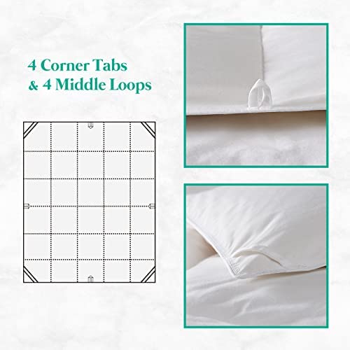 Amazon.com: HomeMate Goose Feather Down Comforters Duvet Inserts Full/Queen Size, White Duvet Comfor