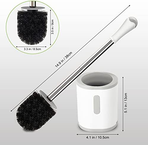 Amazon.com: Toilet Brush and Holder, Compact Size Toilet Bowl Brush with Stainless Steel Handle, Sma