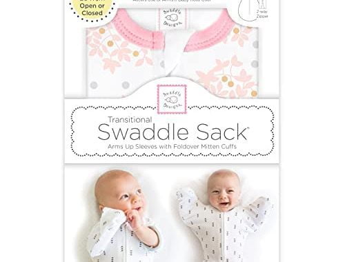 Amazon.com: SwaddleDesigns Transitional Swaddle Sack with Arms Up Half-Length Sleeves and Mitten Cuf