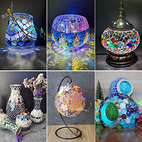 Amazon.com: Meschett 50PCS Mini Glass Gems,Mixed Colour Mancala Stones Flat Bottom Marble Beads for