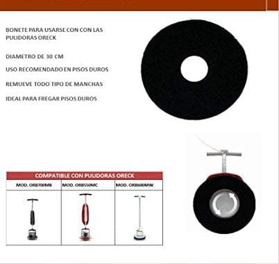 Amazon.com: Oreck Commercial - 437.071 437071 Strip Orbiter Pad, 12" Diameter, Black, For ORB550MC O