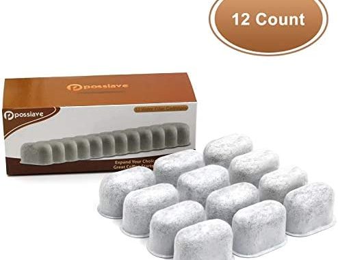 Possiave 12-Pack Cuisinart Compatible Charcoal Water Filter Replacement - for all Cuisinart Coffee M