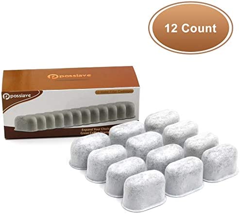 Possiave 12-Pack Cuisinart Compatible Charcoal Water Filter Replacement - for all Cuisinart Coffee M