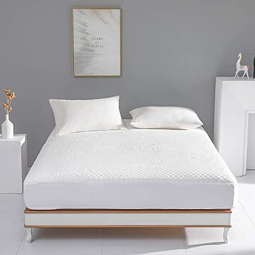 Amazon.com: King Size Waterproof Mattress Protector Bamboo Cooling Fitted Mattress Pad Cover with De