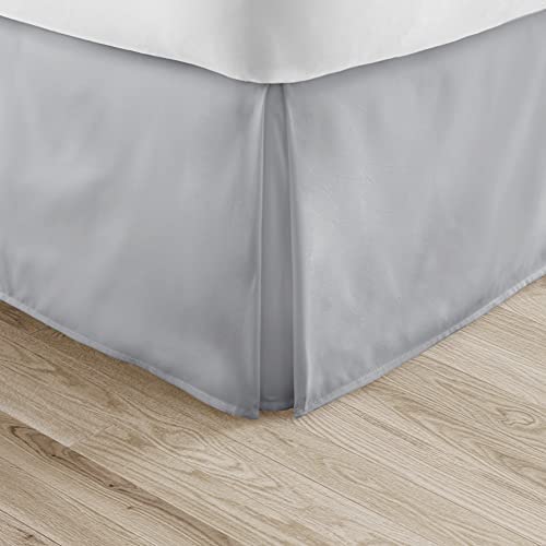 Linen Market Pleated Bed Skirt, Queen, Light Gray