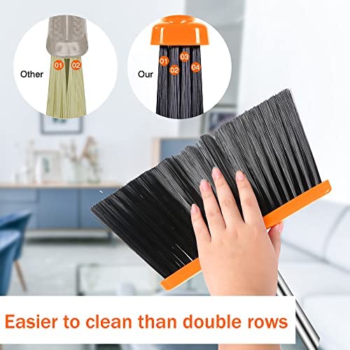 Amazon.com: Broom and Dustpan Set for Home, Upright Dustpan and Broom Combo Set with Long Handle Swe