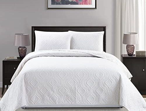 Amazon.com: Mk Collection 3pc King/California King Over Size 118"x106" Diamond Bedspread Bed-Cover E