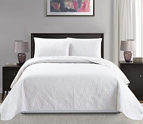 Amazon.com: Mk Collection 3pc King/California King Over Size 118"x106" Diamond Bedspread Bed-Cover E