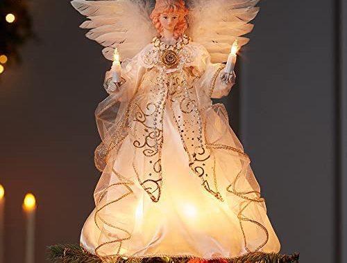 Amazon.com: Kurt Adler Illuminated Angel Treetop : Home & Kitchen