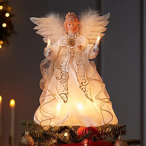 Amazon.com: Kurt Adler Illuminated Angel Treetop : Home & Kitchen