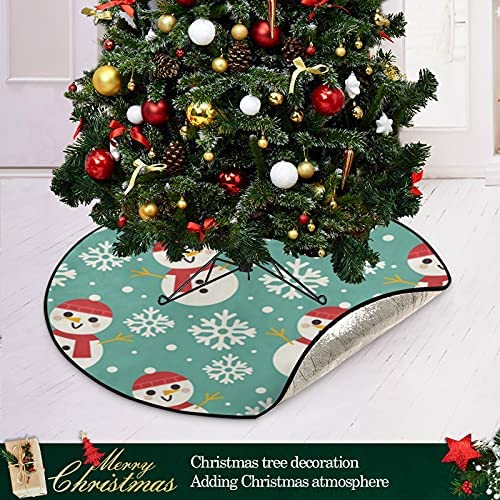 Amazon.com: Cute Snowman Snowflake Christmas Tree Mat Waterproof Tree Stand Tray Mat Carpet Under Ch