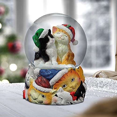 Christmas Cats Musical Snow Globe by The San Francisco Music Box Company