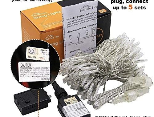 Amazon.com: Twinkle Star LED String Lights, Plug in String Lights 8 Modes Waterproof for Indoor Outd