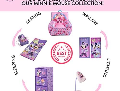 Disney Minnie Mouse Pop Up Hamper with Durable Carry Handles, 21" H x 13.5" W X 13.5" L