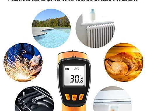 Amazon.com: Infrared Thermometer Gun -58°F to 788°F, Laser Temperature Gun with Adjustable Emissivit