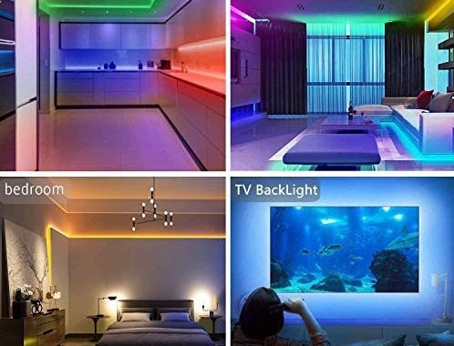 Amazon.com: Tenmiro 65.6ft Led Strip Lights, Ultra Long RGB 5050 Color Changing LED Light Strips Kit