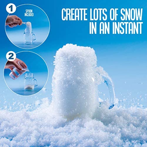 Amazon.com: Instant Snow Powder - Makes 10 Gallons of Fake Snow - Perfect for Winter Decoration, Vil
