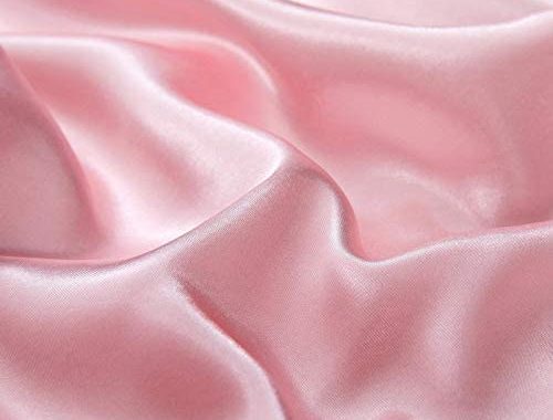 Amazon.com: P Pothuiny 5 Pieces Satin Duvet Cover Full/Queen Size Set, Luxury Silky Like Blush Pink