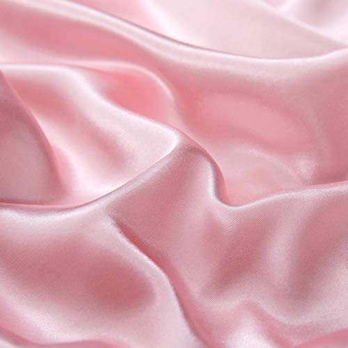 Amazon.com: P Pothuiny 5 Pieces Satin Duvet Cover Full/Queen Size Set, Luxury Silky Like Blush Pink