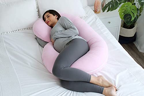 Pharmedoc The CeeCee Pillow Pregnancy Pillows C-Shape Full Body Pillow and Maternity Support (Light