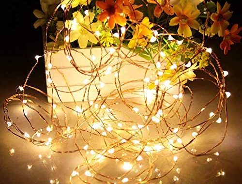 Ariceleo Led Fairy Lights Battery Operated, 1 Pack Mini Battery Powered Copper Wire Starry Fairy Lig