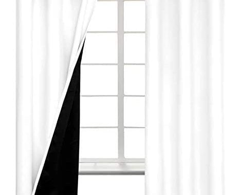 BGment Thermal Insulated 100% Blackout Curtains for Bedroom with Black Liner, Double Layer Full Room