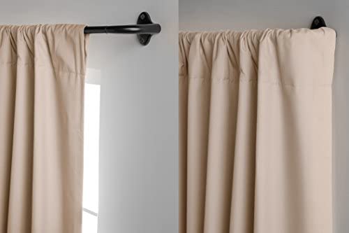 Amazon.com: Amazon Basics Room Darkening Blackout Curtain Rod - 48" to 88", Black : Home & Kitch