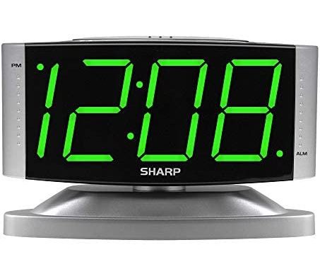 Amazon.com: SHARP Home LED Digital Alarm Clock – Swivel Base - Outlet Powered, Simple Operation, Ala