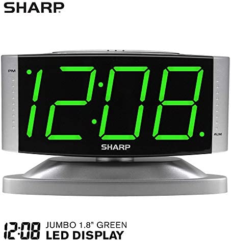 Amazon.com: SHARP Home LED Digital Alarm Clock – Swivel Base - Outlet Powered, Simple Operation, Ala