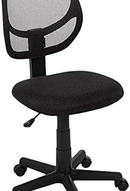 Amazon.com: Amazon Basics Low-Back, Upholstered Mesh, Adjustable, Swivel Computer Office Desk Chair,