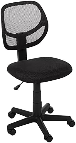 Amazon.com: Amazon Basics Low-Back, Upholstered Mesh, Adjustable, Swivel Computer Office Desk Chair,