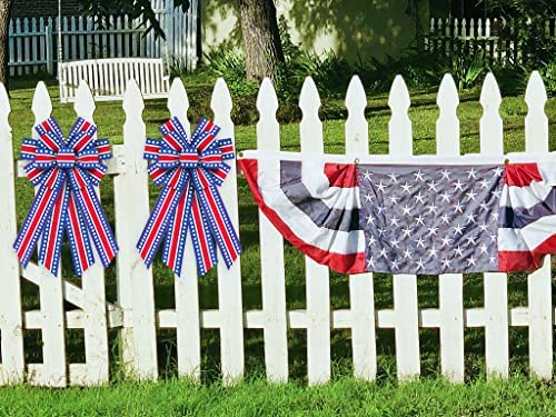Amazon.com: Large Patriotic Wreath Bows, Patriotic Bows for Wreath Memorial Day Burlap Stripes Bows