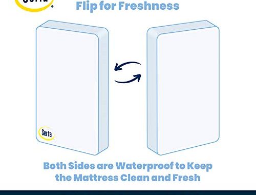 Amazon.com : Delta Children Serta SleepTrue Mini Crib Mattress, Premium Sustainably Sourced Fiber Co