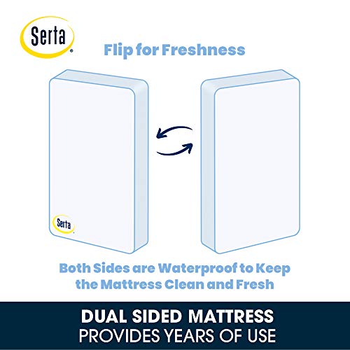 Amazon.com : Delta Children Serta SleepTrue Mini Crib Mattress, Premium Sustainably Sourced Fiber Co