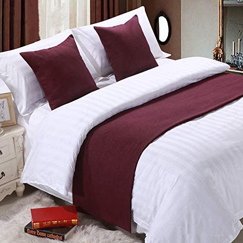 Amazon.com: Twelve Solid Bed Scarf Bed Runner Bedding Scarves for Bedroom Hotel Wedding Room (Queen