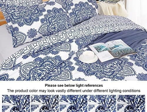 PHF Washed Soft Duvet Cover Set King Size, 3PCS Boho Stylish Comforter Cover Set, Ultra Soft Comfy D