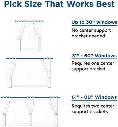 Amazon.com: Kwik-Hang Single Curtain Rod Brackets – No Drill, No Damage – Perfect Curtains Every Tim