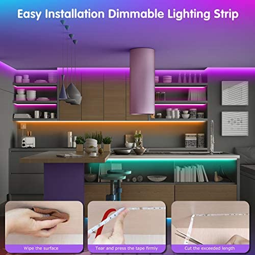 Amazon.com: Tenmiro Led Lights for Bedroom 100ft (2 Rolls of 50ft) Music Sync Color Changing LED Str