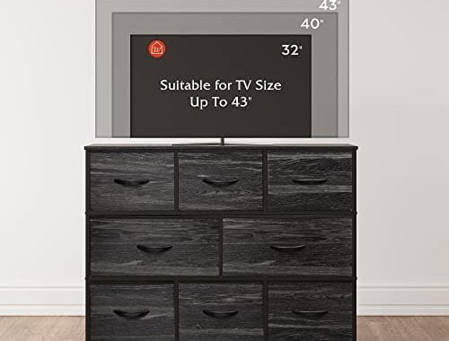 Amazon.com: WLIVE Fabric Dresser for Bedroom, Chest of Drawers, Bedroom Dresser TV Stand for 32 40 4