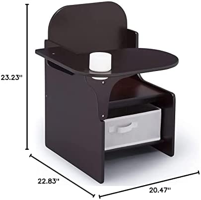 Amazon.com: Delta Children MySize Chair Desk with Storage Bin - Greenguard Gold Certified, Dark Choc