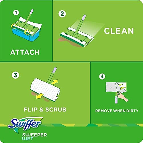 Amazon.com: Swiffer Sweeper Wet Wood Floor Mopping Cloths, 20 Count : Health & Household