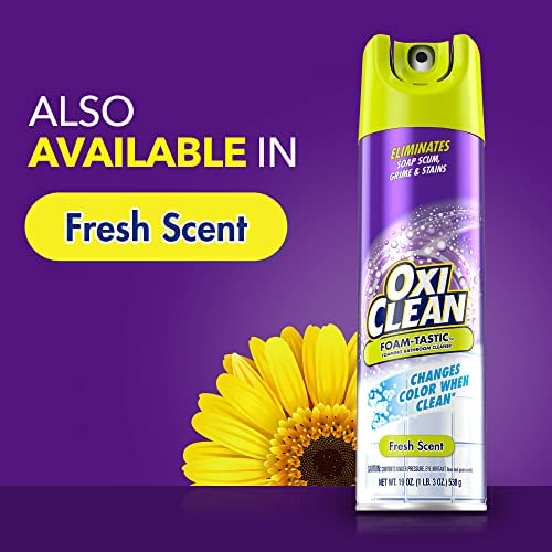 Amazon.com: OxiClean Foam-Tastic™ Foaming Bathroom Cleaner, Citrus Scent, Eliminates Soap Scum, Grim