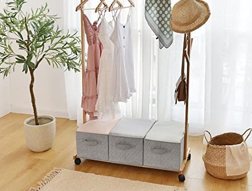 GRANNY SAYS Clothing Storage Bins, Closet Bin with Handles, Foldable Rectangle Storage Baskets, Fabr