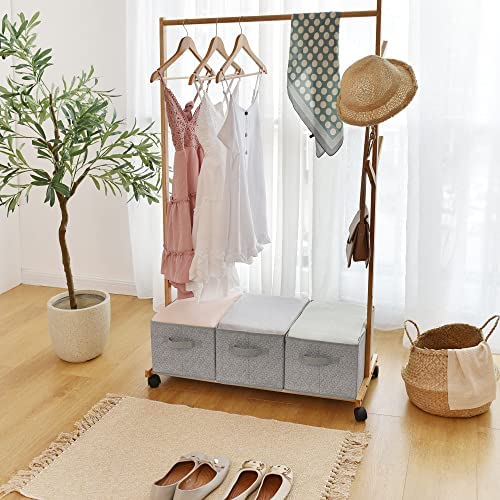 GRANNY SAYS Clothing Storage Bins, Closet Bin with Handles, Foldable Rectangle Storage Baskets, Fabr