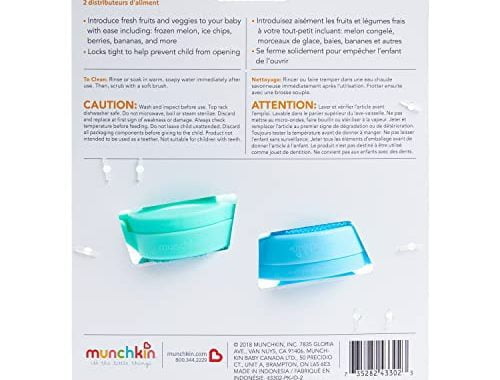 Amazon.com : Munchkin Fresh Food Feeder, 2 Pack, Blue/Mint : Baby Dinnerware : Baby