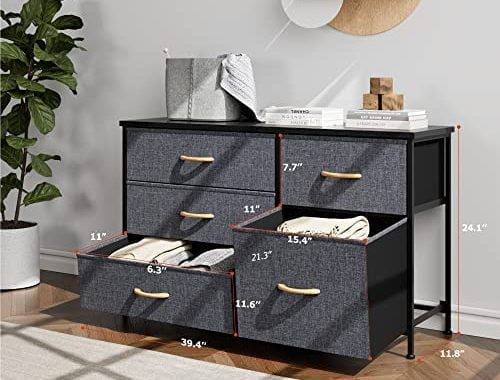 Amazon.com: Nicehill Dresser for Bedroom with 5 Drawers, Storage Drawer Organizer, Wide Chest of Dra